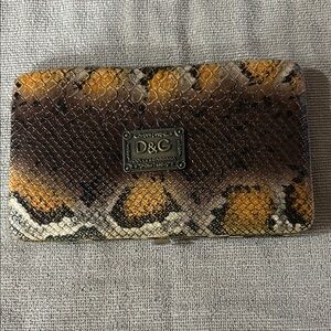 D&G Multicolor Snakeskin Clutch